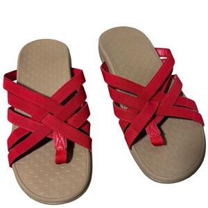 Vionic Red Tia Sandals 8 comfort shoes